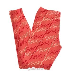 LulaRoe Coral Love Print Leggings New TC